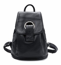2014 Brand Fashion Genuine Leather Preppy Style Women Backpacks Casual First Layer Real Leather College Backpack Free Shipping