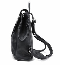 2015 Brand Fashion Genuine Leather Preppy Style Women Backpacks Casual First Layer Real Leather College Backpack