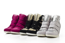 ASH Wedges Sneakers,Genuine Leather,Size 35~40,Height Increasing 7cm,Breathable,Women`s Shoes,10 Styles,No Logo