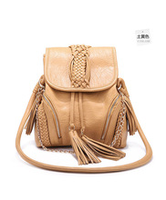 Pure manual weaving tassel bucket bag one shoulder inclined across the bag women messenger bags bucket bag