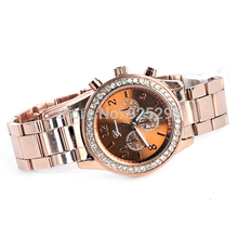 Hot salesNewlyGeneva Bling Crystal Women Girl Charm Stainless Steel Quartz Wrist Watch