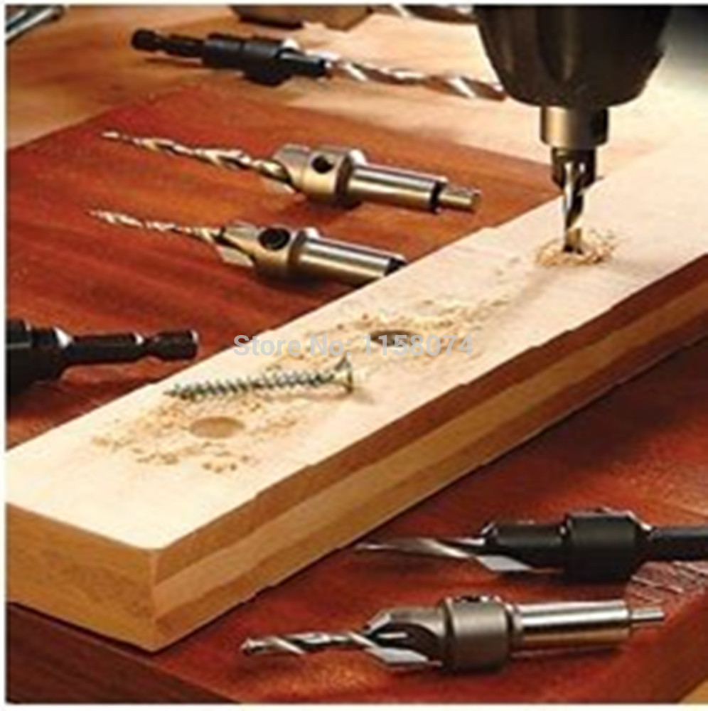 Drill Bit Set Quick Change Wood Countersinks Woodworking Tools ...