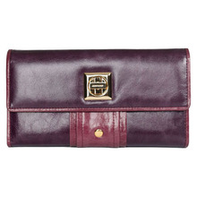 Anais Gvani Tribeca Park Gold Stud Genuine Leather Wallet