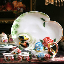 Porcelain flange cup tea set f coffee ceramic cup tea set fashion wedding gift cup tea set f