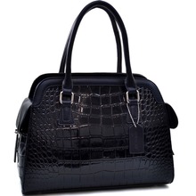 Women s Tall Patent Croco Satchel With Side Pockets