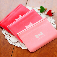 5277   free shipping   36pcs/lot   candy color bowknot credit card holders ID card organizers women girls bank student card case