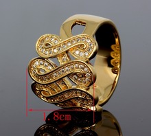 Rings 18k gold copper material real gold plated with Cubic zircon ring holiday sale fine jewelry