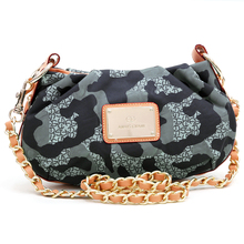 Women’s Petite Camouflage Style Cross Body/Shoulder Bag w/ Camel Trim