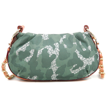 Women s Petite Camouflage Style Cross Body Shoulder Bag w Camel Trim