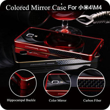 Screwless Cool Mi4 metal aluminum frame color acrylic back cover mobile phone case for Xiaomi Mi4