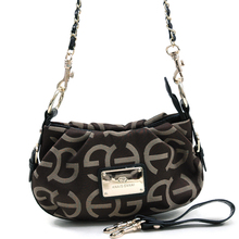 Women s Petite Logo Monogram Cross Body Shoulder Bag w Croco Trim Interchangeable Straps