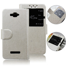 Free shipping PU Leather flip wallet phone case for Alcatel One Touch Pop C7 7041 7040