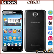 Original Lenovo A378T Mobile Phone RAM 512 MB + ROM 4GB 4.5 inch Android 4.2 MTK6572 Dual Core 1.3GHz Phones GSM Network GPS