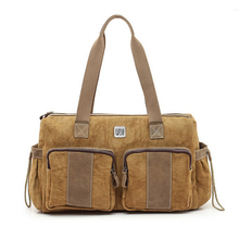 2014 fashion women jean cloth panelled traveling shoulder bag Euro& American fashion casual totes& travel bag