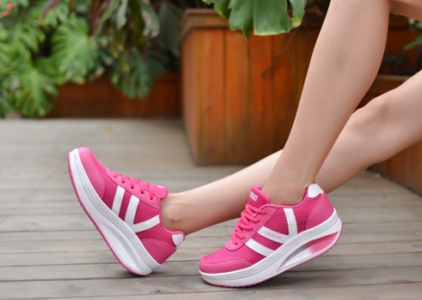 New Swing Female Sport Shoes Platform Woman Camouflage Increased Shoes Wedge High Heels Sneakers Breathable Sapatilha