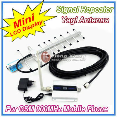 LCD Display  GSM 900Mhz Mobile Phone Signal Booster GSM Signal Repeater Cell Phone Amplifier Yagi