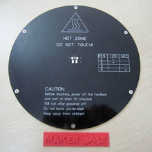 3 D printer parts Reprap Delta rostock MK3 MCPCB heat bed round 220mm 3 mm thick 12V 120W