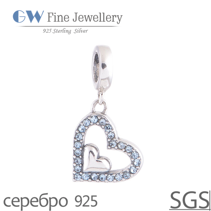 website dangle heart charm genuine 925 sterling silver jewelry fashion ...