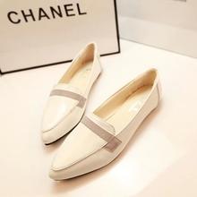 Free shipping 2014 new fall flat heels pointed single simple solid color casual European and American wild tidal flat shoes