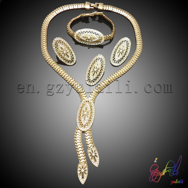 Free shipping indian fashion jewelry set 24k gold plated jewelry set ...