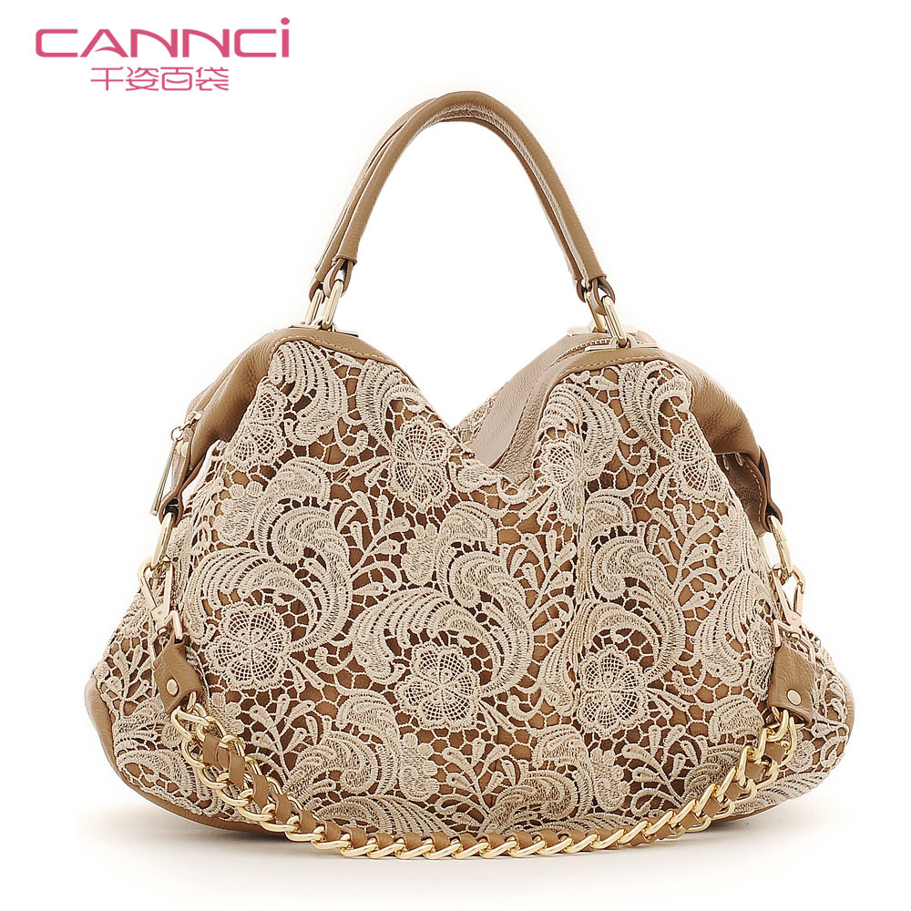 Genuine leather vintage lace women s handbag fashion handbag fashion first layer of cowhide women s