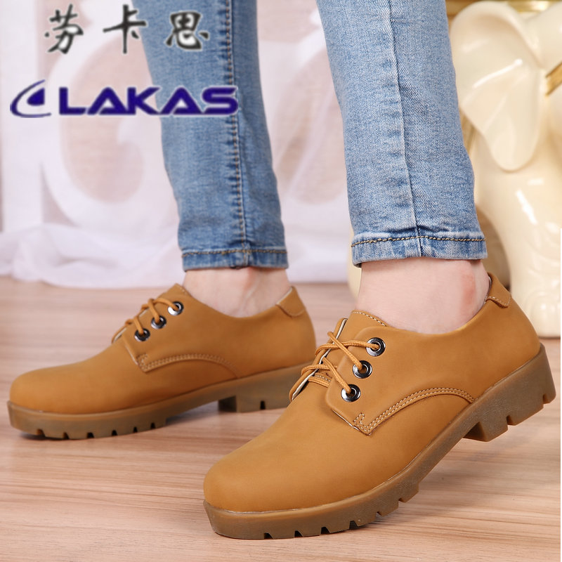 Women s wedges casual shoes genuine leather lacing round toe vintage women s shoes