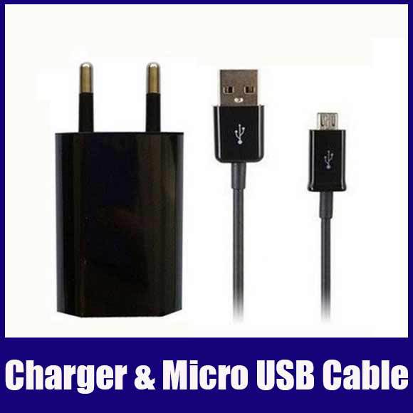 EU USB Home Wall Charger + Micro USB Data Sync Charging Cable for Samsung Galaxy S2 S3 S4 HTC Sony Charger Adapter free shipping