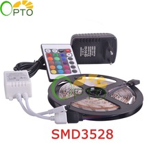 LED RGB Strip Lamp flexible SMD3528 DC 12V 5meter With IR Remote Controller and LED Strip Power 10A 8A 7A 5A 3A 2A Free Shipping