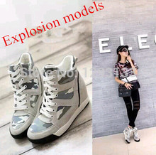 Isabel Marant Genuine Leather Size(35~39) New  style Boots Height Increasing women Sneakers Shoes Free Shipping  0873