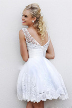 Fashion Sheer Sweetheart short bride dresses for weddings Luxury Crystal Pearls White women wedding dress 2014