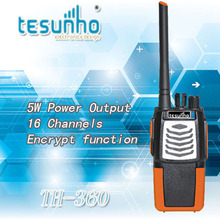 2pcs free shipping TESUNHO TH-360 encrypted uhf 5w newest 2 way radio