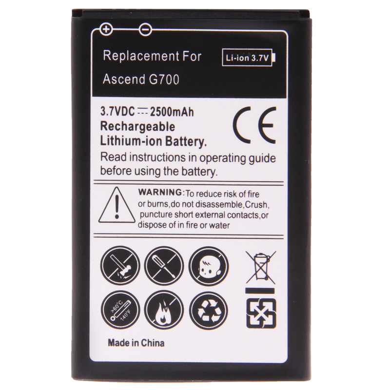 High Quality 2500mAh Battery Replacement Mobile Phone Battery for Huawei Ascend G700
