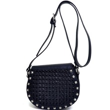 Dasein Women Pyramid Studded Messenger Bag