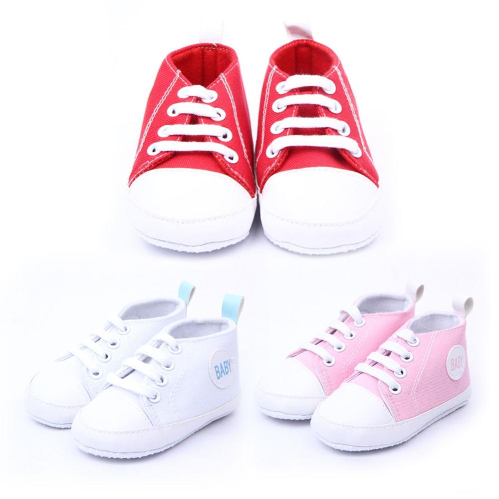 New hot Sale Brand New Cute Infant Comfortable Toddler Baby Boy Girl Soft Shoes Sneaker Canvas