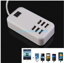 High Quality EU/US AC Adapter 5V 6A 30W 6 Port USB Charger for iPhone 6/5S For Samsung S5/S4 All Smart Android Phone Tablet