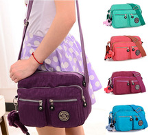 2014 New Kip Brand waterproof nylon messenger bag women kip candy color shoulder bag for female