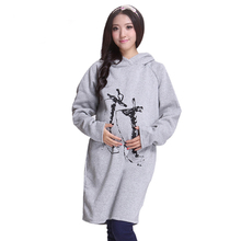 Warm winter hooded outerwear and coat for pregnant women maternity clothes