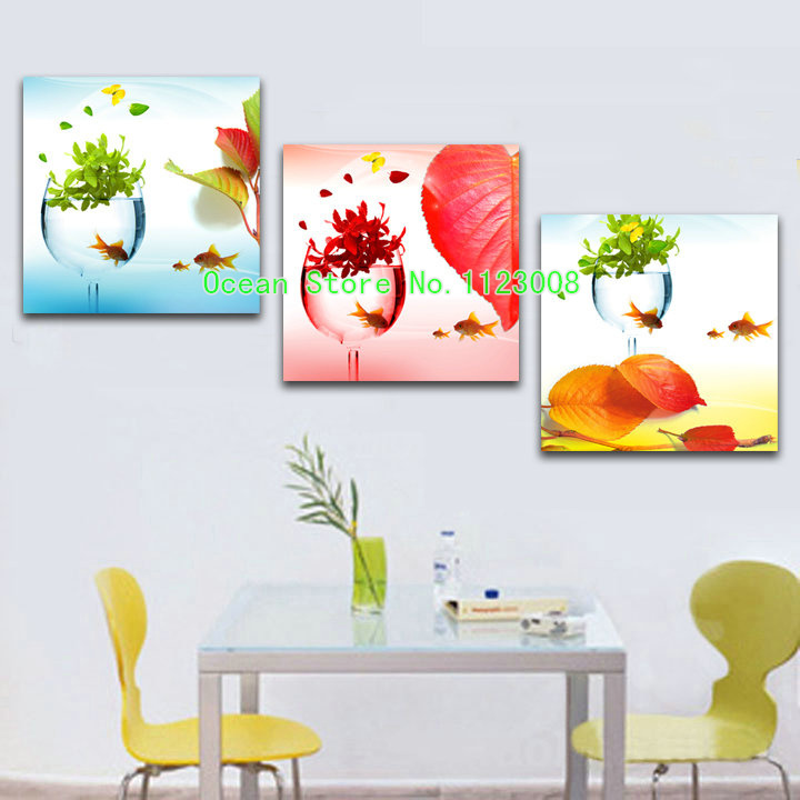 diy  glass glass painting  decor square triptych painting  home diy wine diamonds on painting