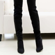Hot Selling Slim Sexy Women Boots Elastic Over Knee Pointed Toe Thin High Heels Boots UK
