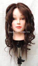 80% real hair 22 inch mannequin head  training heads dummy heads for salon school  27# hair clour free shiping