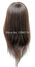 80 real hair 22 inch mannequin head training heads dummy heads for salon school brown hair