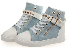 FREE SHIPPING 2014 HOT SALE Korean version of the rivet round skull zipper boots female casual