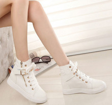 FREE SHIPPING 2014 HOT SALE Korean version of the rivet round skull zipper boots female casual