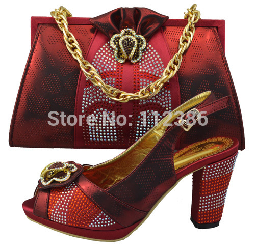 Wine red shoe and matching bag with wholesale and free shipping by DHL size 38 43