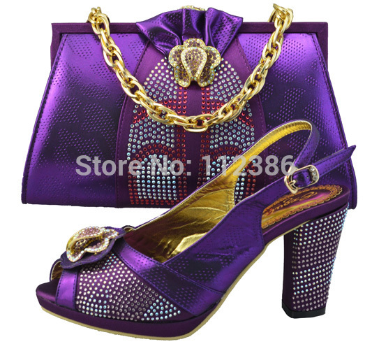 New stock wholesale and free shipping by DHL shoe and matching bag set shoe and bag