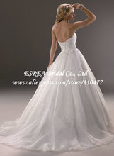 Embellished Sweetheart Enchanting Appliques White Princess Wedding Dress For Pregnant Bridal RG1684