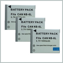 Accessories Parts 2PCs Digital Camera NB 6L NB 6L NB6L Rechargeble Li ion battery for Canon