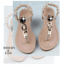 2014 fashion sexy metal paillette pinch flat flip-flop sandals flat heel flip-flop sandals female