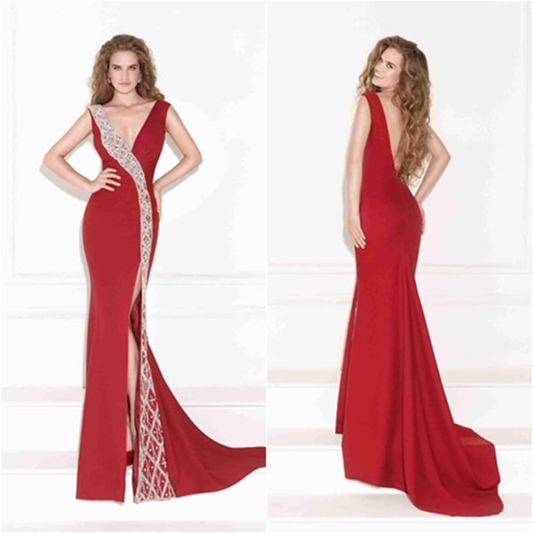 -Evening-Dresses-2015-Red-Long-Formal-Dress-Beaded-Edge-Designer ...