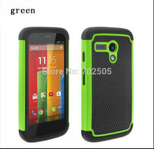 Hybrid Rugged Rubber Hard Case Cover For  MOTOROLA MOTO G + Free SCREEN PROTECTOR  free shipping
